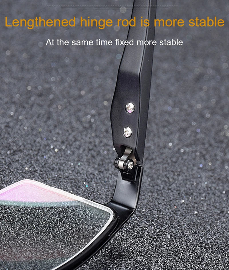 2022 Transition Photochromic Multifocal Reading Glasses Men's Smart Progressive Anti Blue Ray Half-Frame Hyperopia Eyewear +2.5