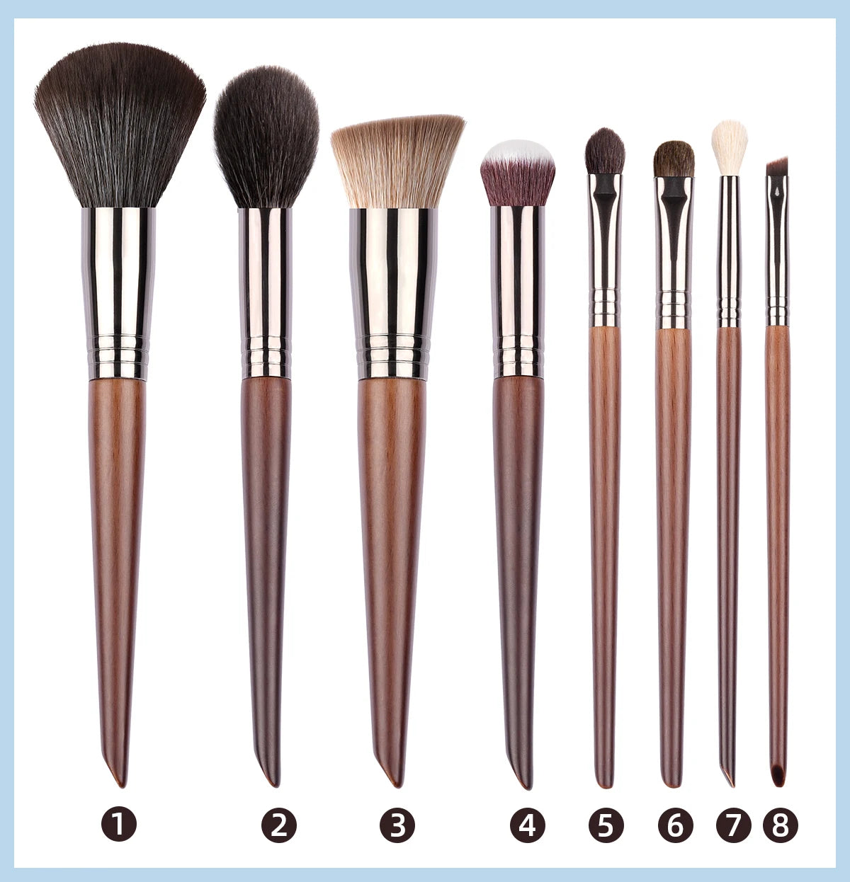 OVW Makeup Brushes Natural Hair Foundation Powder Eyeshadow Contour Professional Makeup brush Set Kit maquiagens