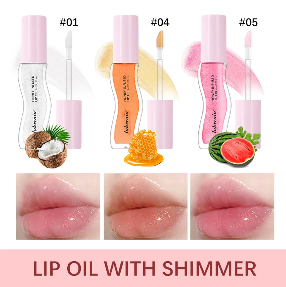 Moisturizing Lip Gloss Oil Nourishes Hydrates Glossy Lips Care Lipstick Plumping Exfoliating Pink Plumping Gloss Oil Makeup