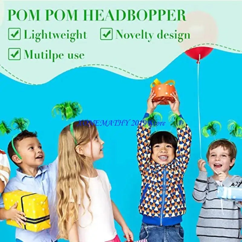 F42F Costume Accessories Feathers Ponytails Headband Color Tinsel Wrapped Headband