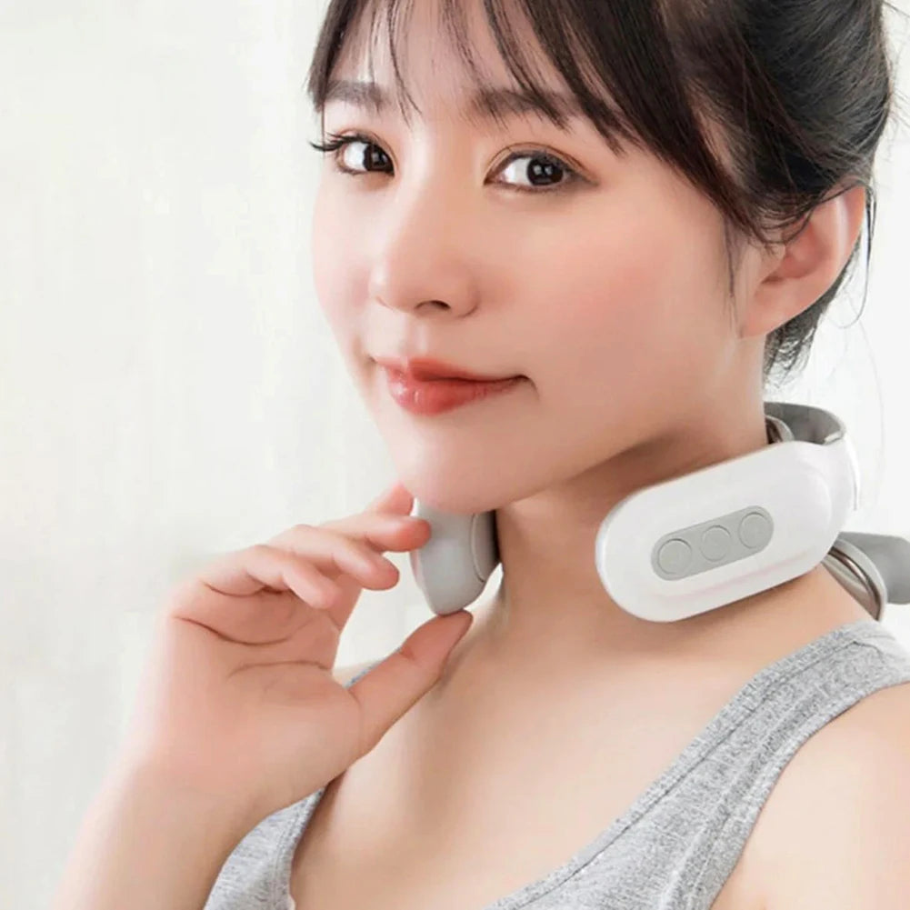 4-head Cervical Massager with Heat Electric Neck Massager Relaxation Gifts for Women Men Dad Mom