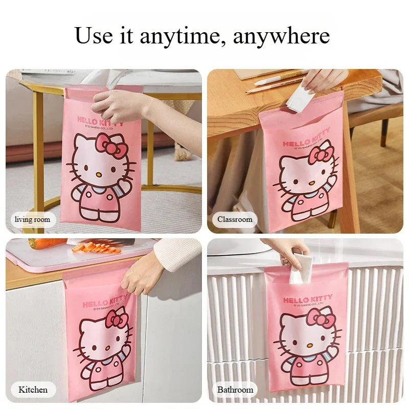 Sticky Car Trash Can - Car Garbage Bag Desk Organizer Auto Interior Storage Solution for Vehicle Cleanliness