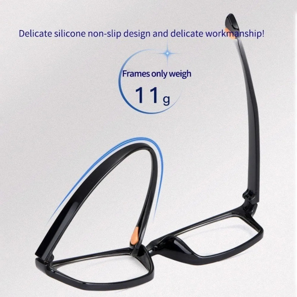 HD Anti-blue Light Anti-fatigue Reading Glasses for Men and Women Fashion Ultra-light Portable Reading Glasses