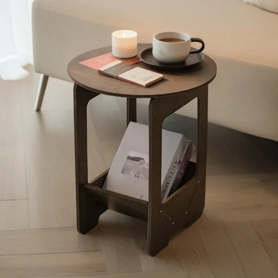 14 Inch Sofa, Side Table Bedroom Bedside Table Multifunctional Splicing Balcony Coffee Round Table Living Room Bookshelf