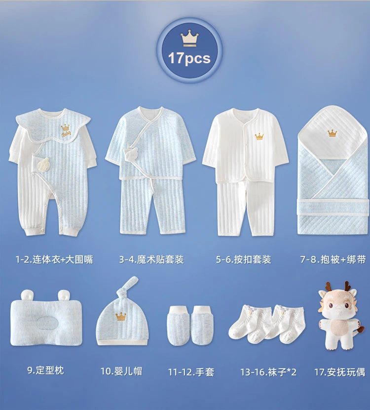 Newborn Baby Clothing 15/18/20 Pieces/0-3Months 100%Cotton Kids Clothes Suit Unisex Infant Boys Girls Clothing Set Without Box