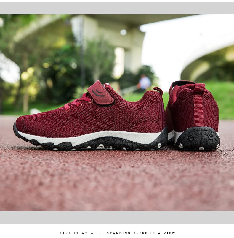 2024 Womens Dance Ladies Sport Shoes Breathable Walking Mesh Flat Shoes Woman White Sneakers Women Tenis Feminino Female Shoes