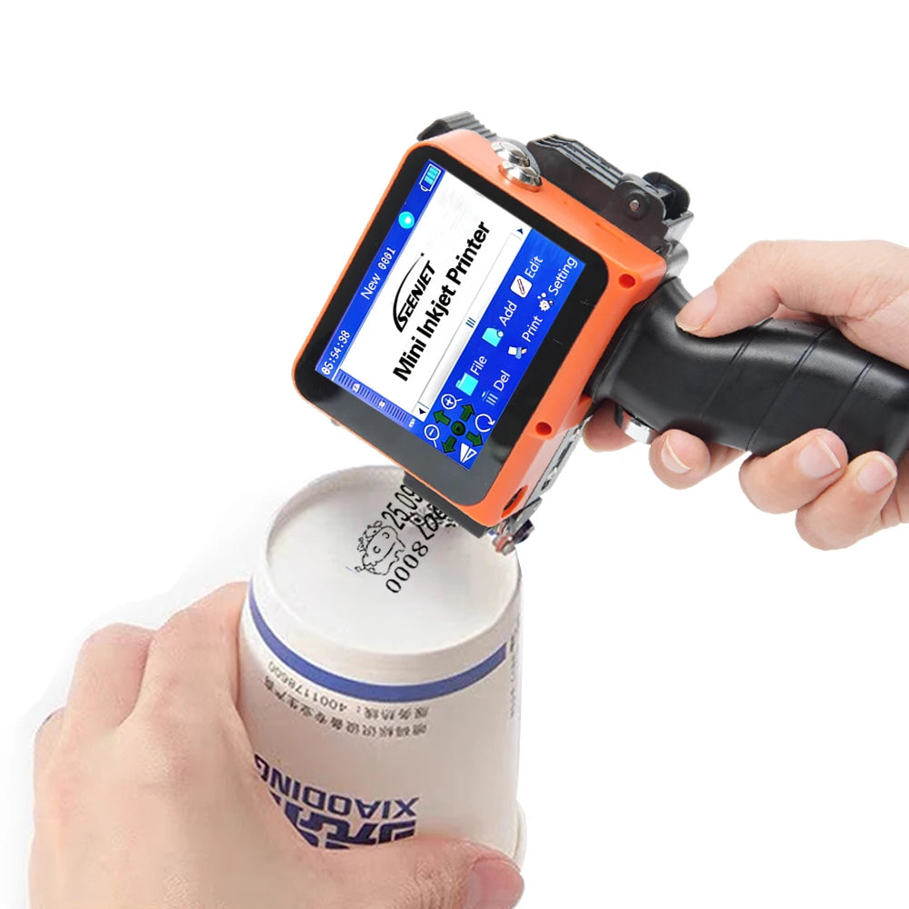 Mini Best Before Date Logo Code Printer Handheld Food Expiry Date Stamping Inkjet Machine QR Code Bottle Box