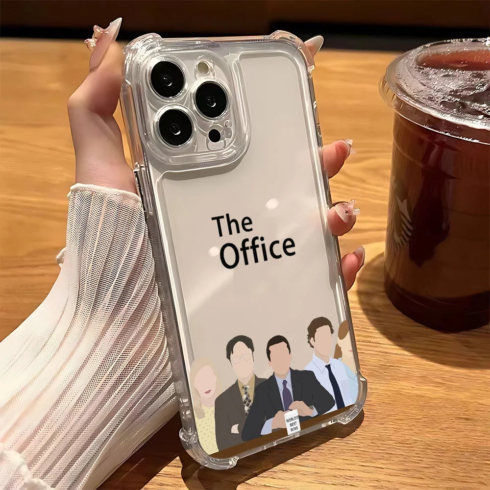 The O-Offices TV Show New Phone Case for IPhone 16 15 14 13 12 11 Mini Pro Max X XR XSMax 7 8 Plus Anti Fall Transparent Cover