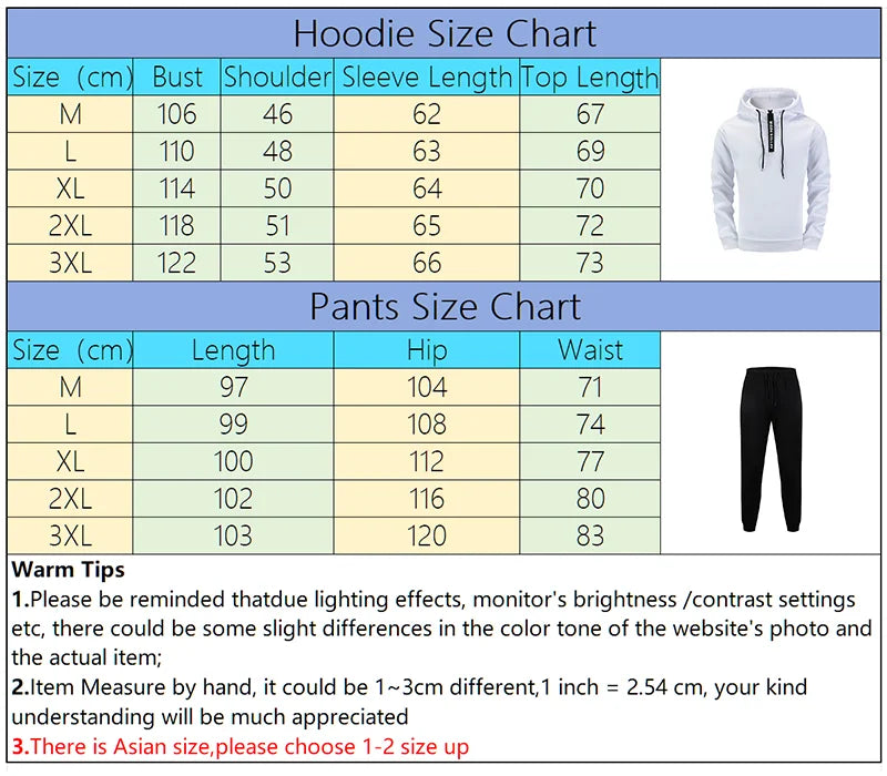 Mens 2 Piece Coord Set 2025 New Half Zip Hoodie and Pants Urban Streetwear Tracksuit Autumn Winter Casual Wear