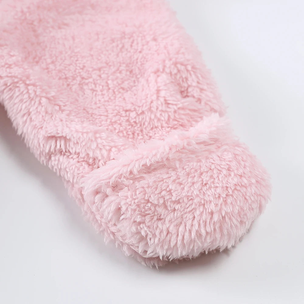 2025 Winter Thicken Fleece Newborn Baby Romper Soild Cotton Hoodies Infant Girl Onesie Toddler Boy Jumpsuits Warm Casual Outfits