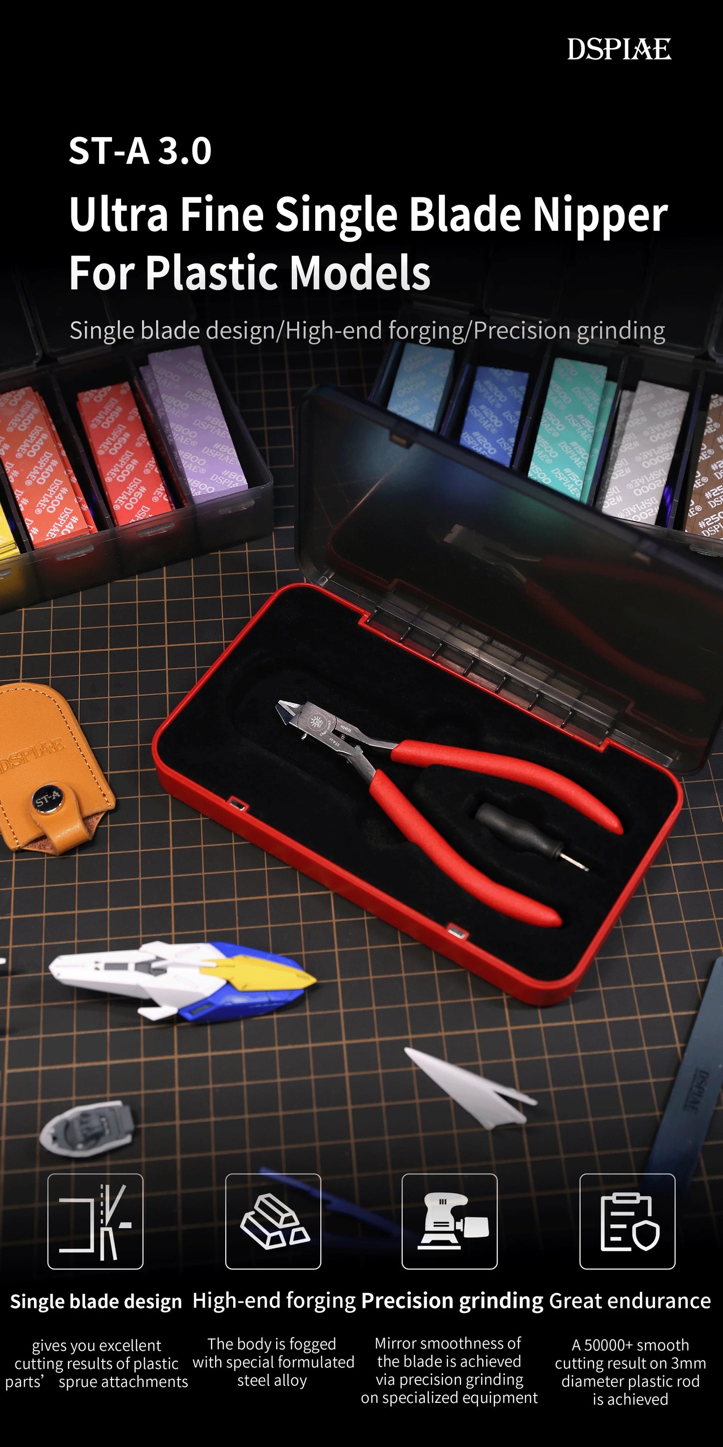 DSPIAE model making tools ST-A  3.0 New version tool special single blade cutting pliers includes outer box