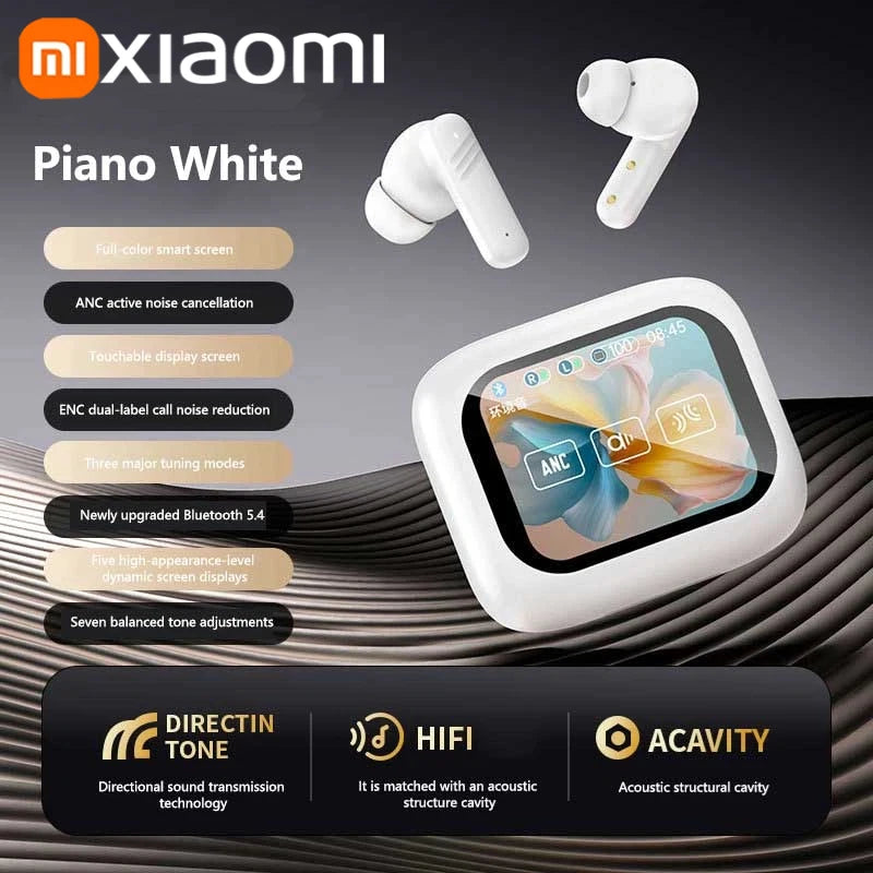 Xiaomi Full In Touch Screen Headphone ANC ENC LX10 Bluetooth 5.4 Noise Cancelling Earphone Wireless In Ear Earbuds With Mic New