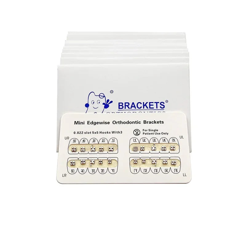 10 Packs Dental Orthodontics Brackets Metal Teeth Bracket Braces Edgewise Without Hook/3 Hook