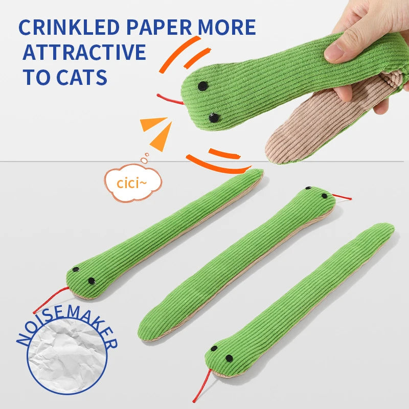 Hot Sale Dog Toy Snake Interactive Toy Kitten Kick Toy Interactive Pet Toy for Indoor Cats 16.5 Inches Pet Supplies