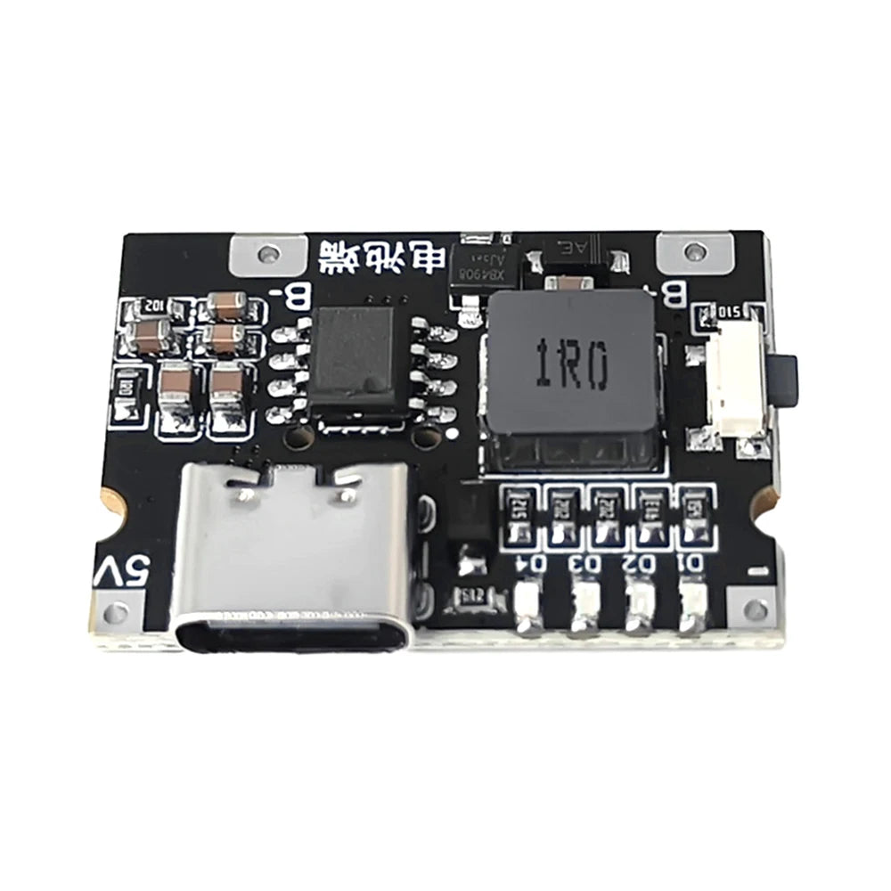 Type-C USB 5V 3A Boost Converter Step-Up Power Module Charge/Discharge Battery Protection Board With Switch LED Indicator