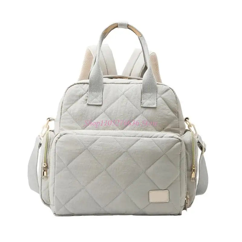 R6FD Diaper Bag Splashproof Wear Resistant Bag Handbag Large Capacity Mom Bag Travel Bag for Women Shoulder Bags Backpack