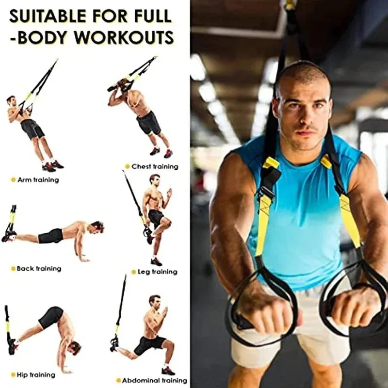 P3-2 & P3-3 Trx Adjustable Suspension Training Belt - Multi-Purpose Resistance Band for Yoga, Fitness & Strength Workouts