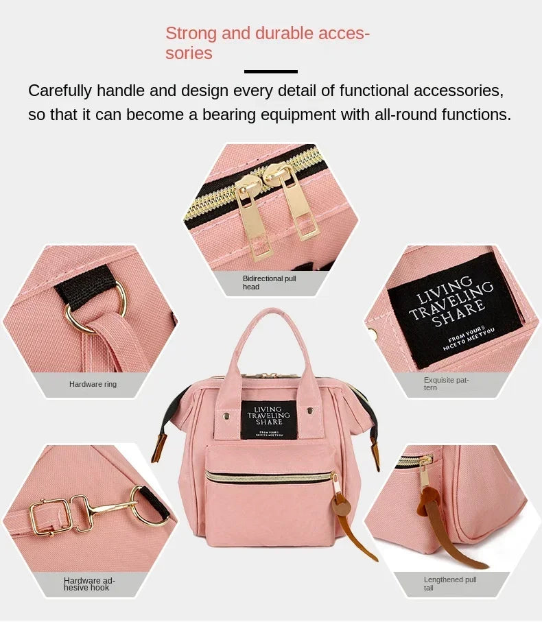 Small size mother and baby mother storage bag handbag travel backpack diaper bag baby stroller accessories