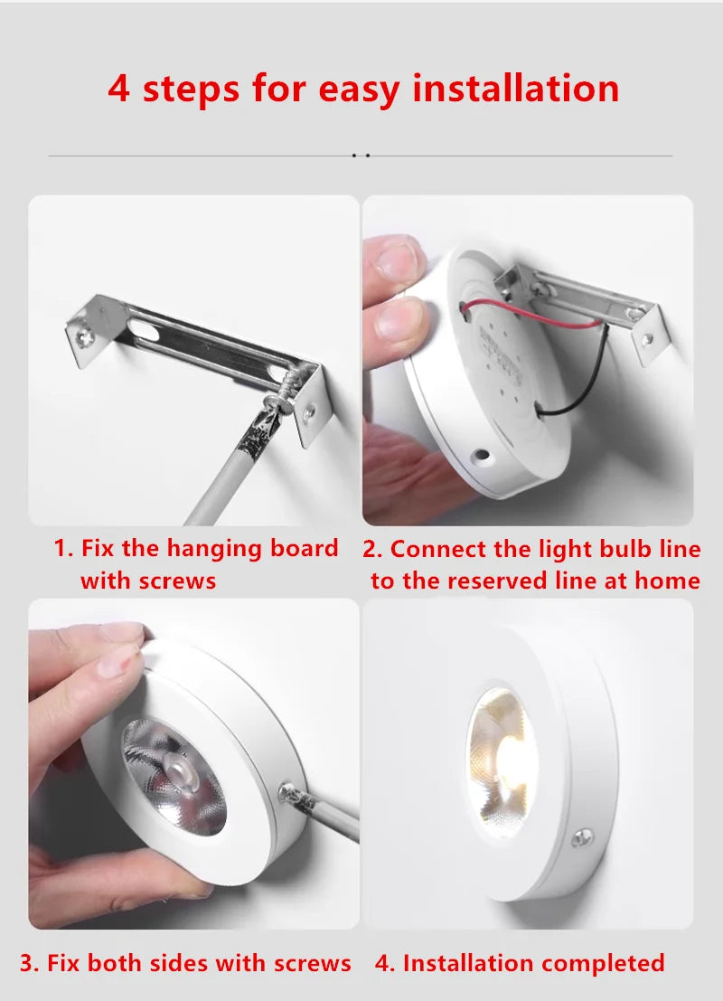Surface Mounted Ultra-thin LED Downlight 110V-230V 7W9W12W15W18W20W CRI98 Anti-Glare Ceiling Lamp COB Spotlights Indoor Lighting
