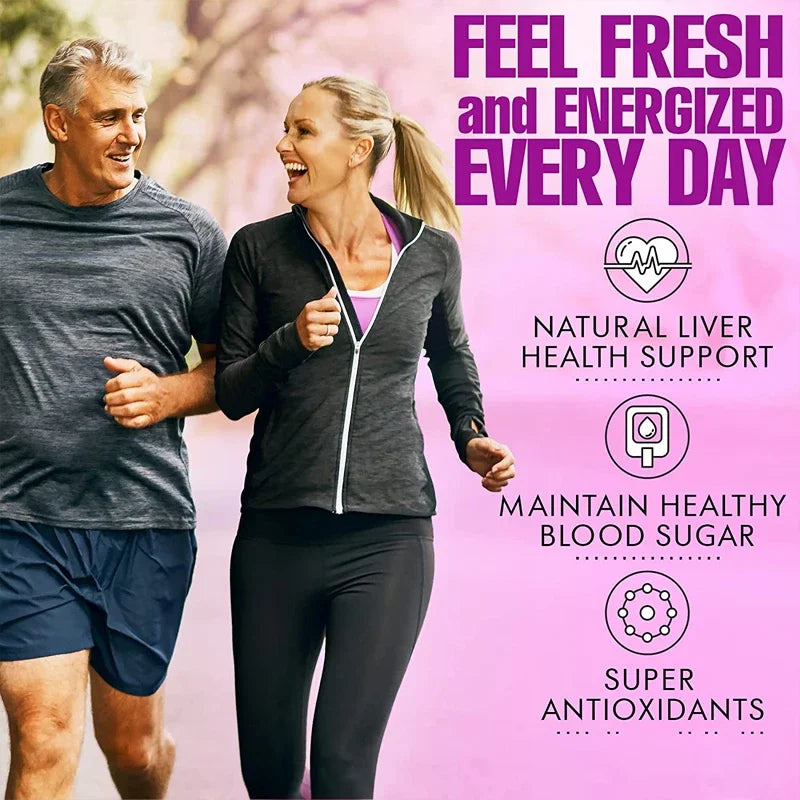 Liver Capsules Alfalfa, Dandelion + Milk Thistle Liver Detox and Cleanse for Healthy Antioxidants and Detoxifiers