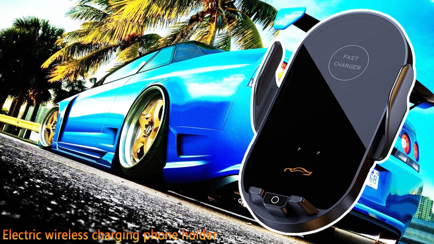 For Ford Mustang 2015-2018 2019 2020 2021 Car Phone Holder Wireless Charging Bracket Base Gravity Stand Phone Mount Accessories