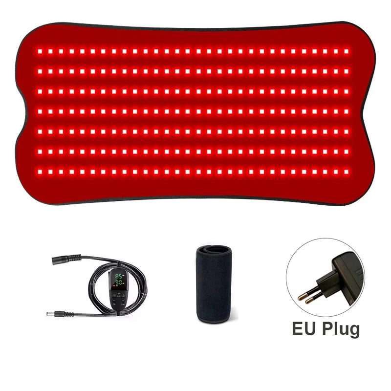210 LEDs Red Infrared Light Therapy Pad Beauty Devices For Face,Body Back Knee Hands Feet Relief Portable 660nm 850nm Heat Pad