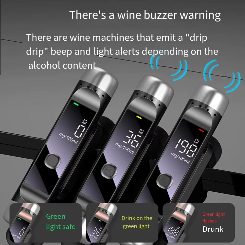 3in1 Portable Non-Contact Alcohol Tester with LED Digital Display Alcoholmeter Alcohol Accuracy Breathalyzer Diagnostic Tool