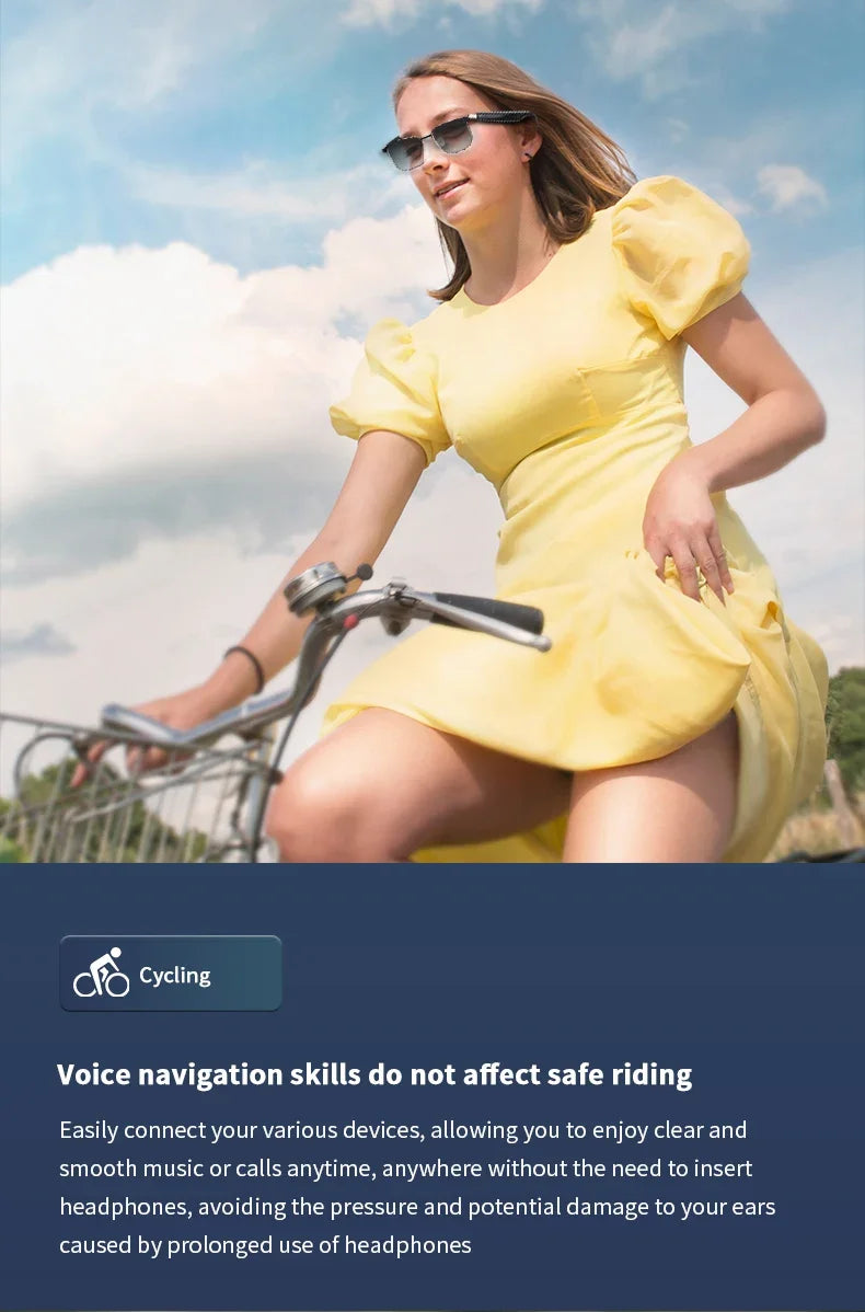 CLLOIO Wireless Bluetooth Smart  Glasses Men Myopia Prescription Photochromic Sunglasses Women Anti Blue Ray Reading Glasses