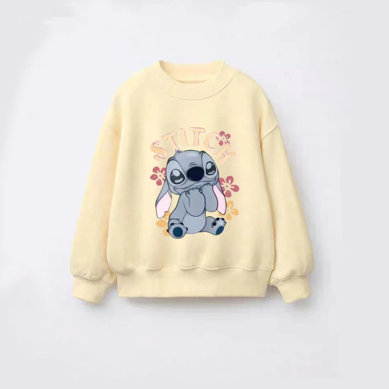 Kids Cartoon Fashion Costume Girls New Round Neck Tops Printed Long Sleeve Autumn Wear Toddler Boys Loose Thin Sweatshirts