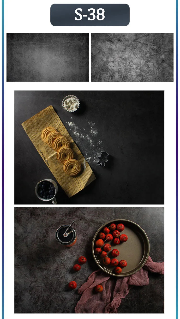 Photo Background for Food Cosmetics Photophones for Photos Art Paper 53X84cm 2Sides Photography Background Backdrops Christmas