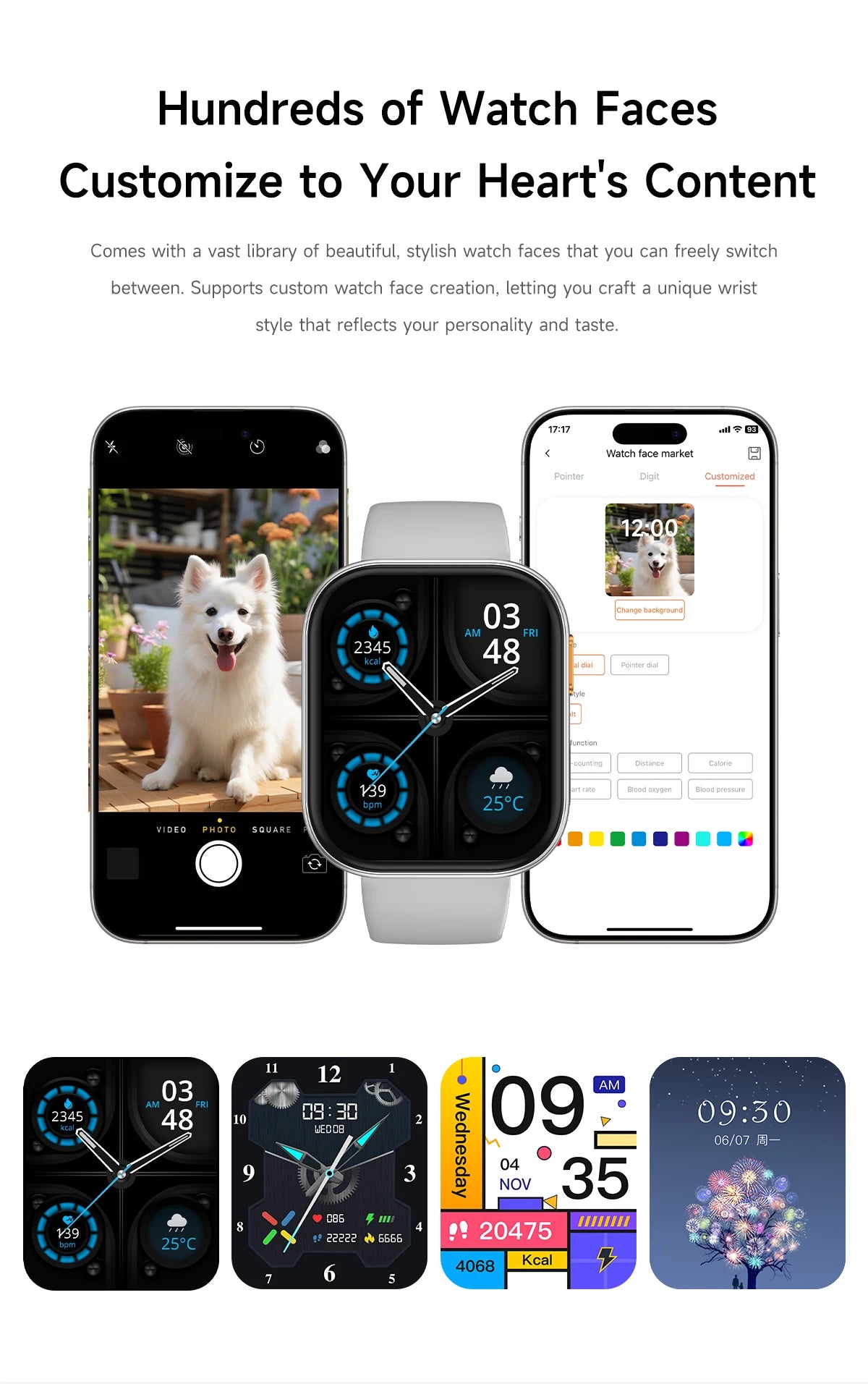 2025 New Military Grade Smartwatch Men 2.04" HD Screen Waterproof Sports Fitness Tracker Bluetooth call Smartwatch birthday gift