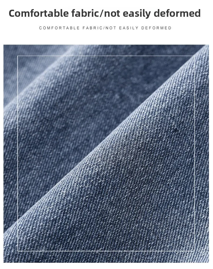 2025 Spring and Summer Men's Jeans Comfortable Versatile Workwear Military Straight Jeans Men's Fashion Trend Classic Style