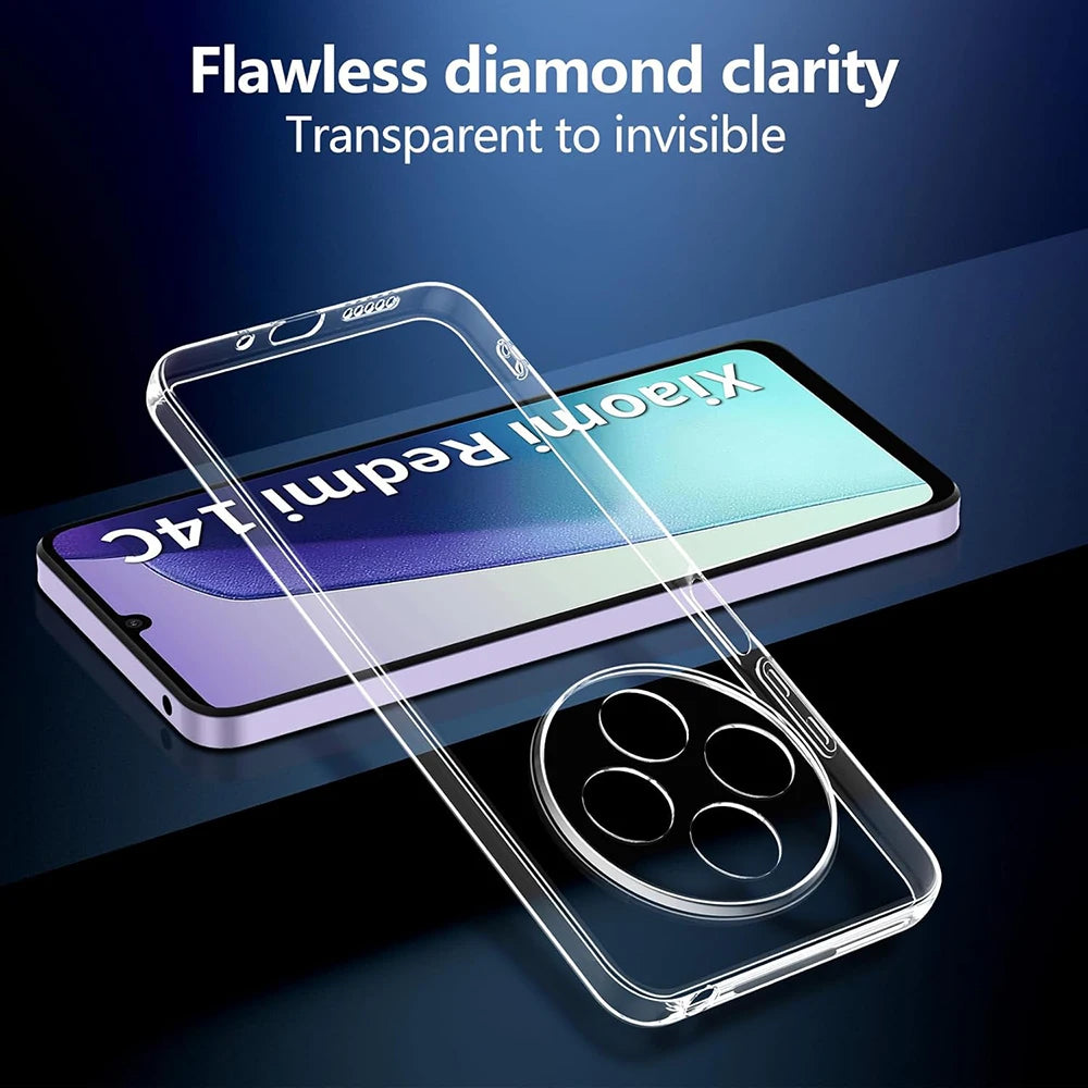 Ultra Thin Silicone Clear Case For Xiaomi Redmi 14C 13C 12C 11A 10A 10C 9A 9C Note 14 13 12 11 11S 10 10S 9 9S Pro Plus Fundas