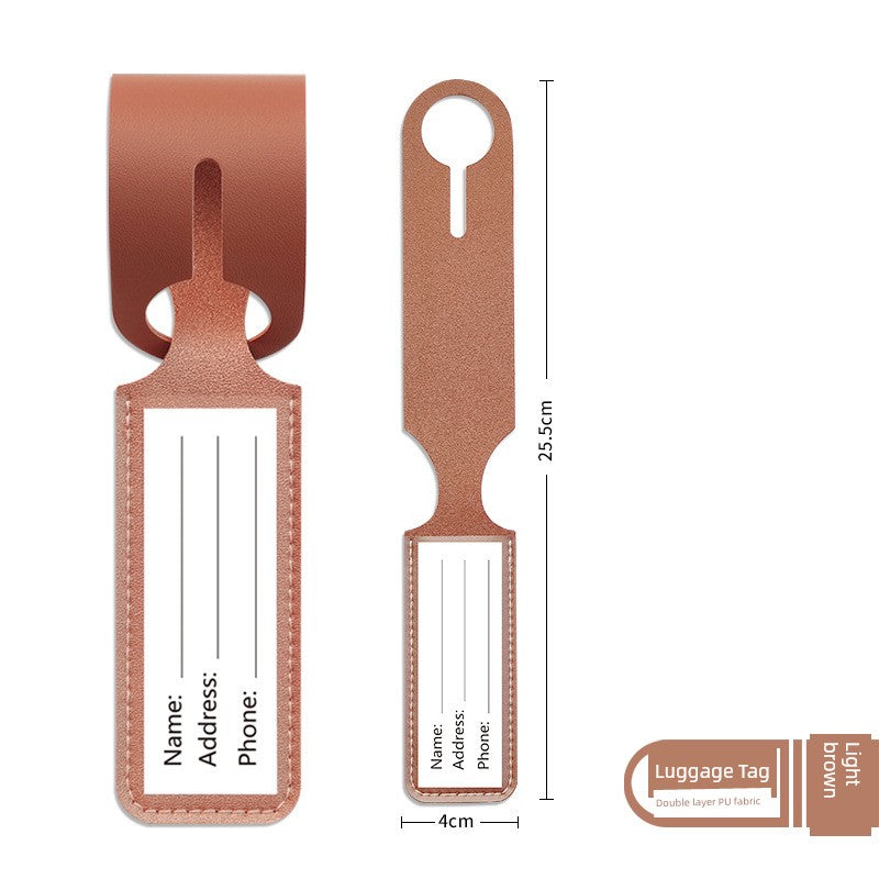 All-in-One Thickened Pu Luggage Tag Bags Anti-Lost Consignment Listing Signboard Travel Tag Printed Custom Logo