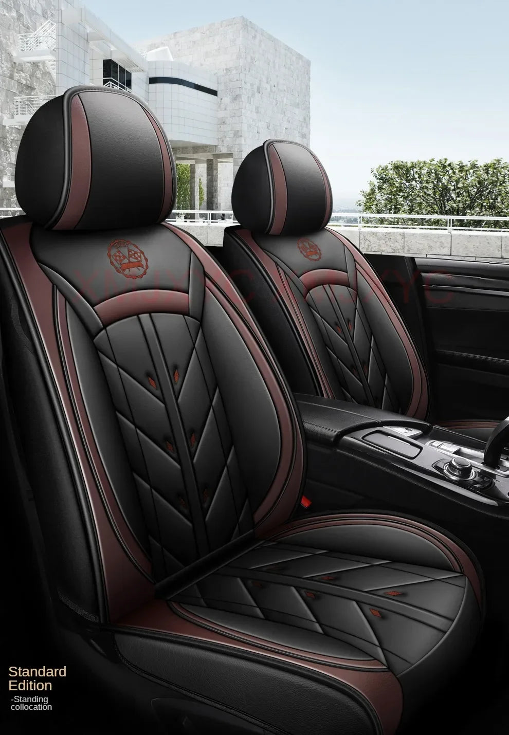 Universal Style Full Coverage Car Seat Cover for Ford Focus Mk4 Audi A6 4F W211 Skoda Kodiaq Clio 4 Car Accessories Pu Leather