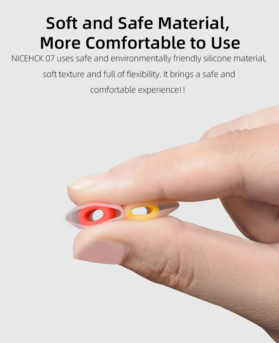 NICEHCK 07 Noise Isolating Silicone Ear Tips Soft Safe Eartips Improve Vocal For DB2 4U ASX ZSN ZS10 Pro ZSX In Ear Earphone
