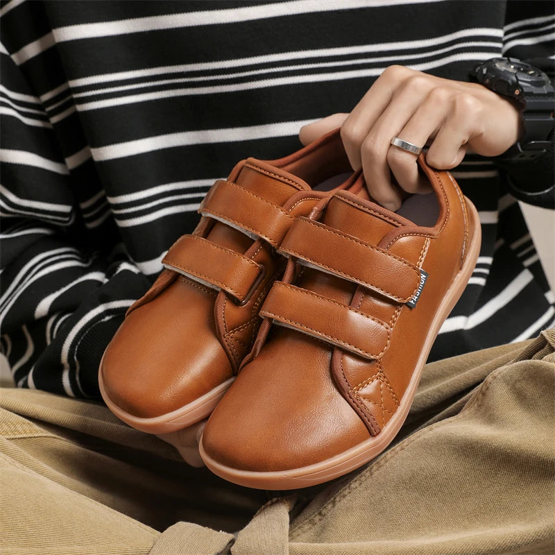 Mens/Women Barefoot Walking Shoes Wide Toe Zero Drop Minimalist Shoes Leather Comfortable Casual Shoes for Gym Driving Office