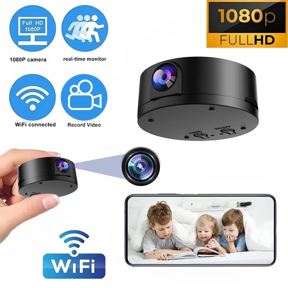 HD 1080P Mini Camera Smart Camera Home WiFi Camera Home Night Vision HD Camera with Abnormal Reminder Function