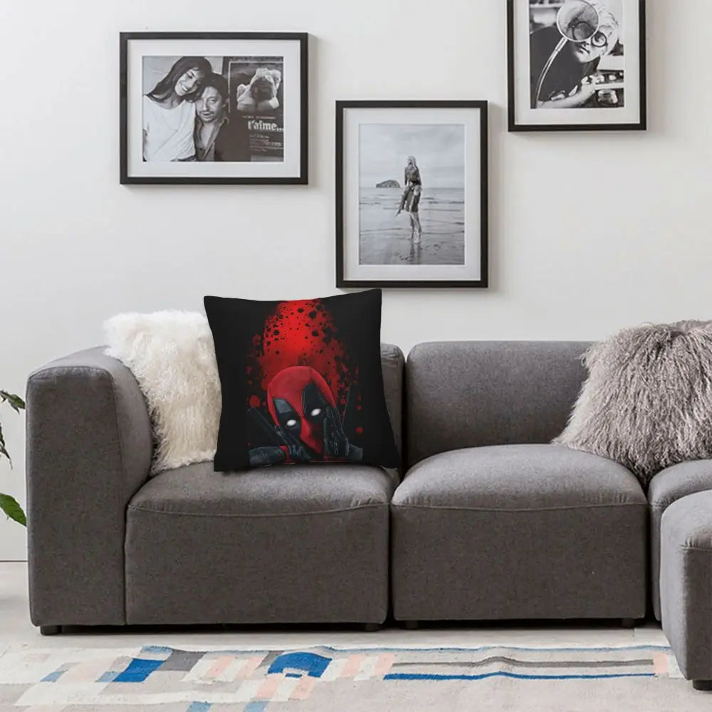 Custom Deadpool Wolverine Cartoon Manga Cushion Cover Soft Cute Pillows