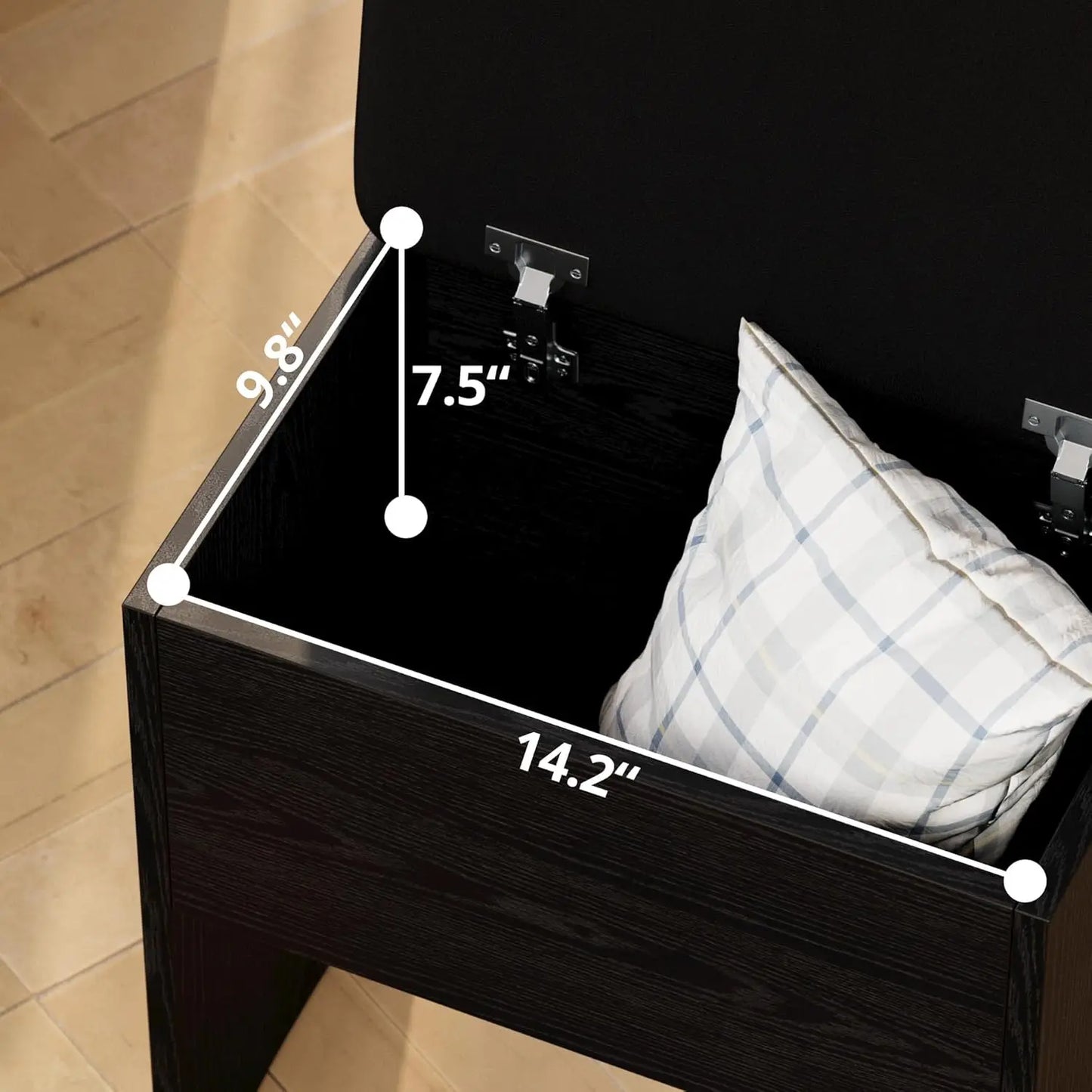 Small Makeup Vanity Desk with Mirror and Lights, Vanity Table Set with Storage Drawer, Chair and Three Shelves, Bedroom, Black