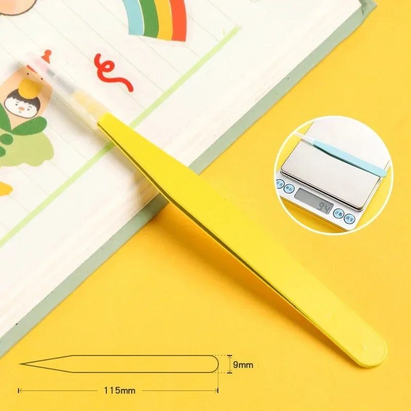 Color Eyelash Comb Tweezers Carbon Steel Professional Pincet Lashes Extension Tweezers False Eyelashes Applicator Makeup Tools