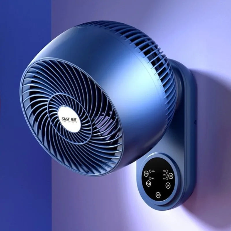 No-drill wall-mounted electric fan, wall fan, circulating fan, household bathroom remote control fan