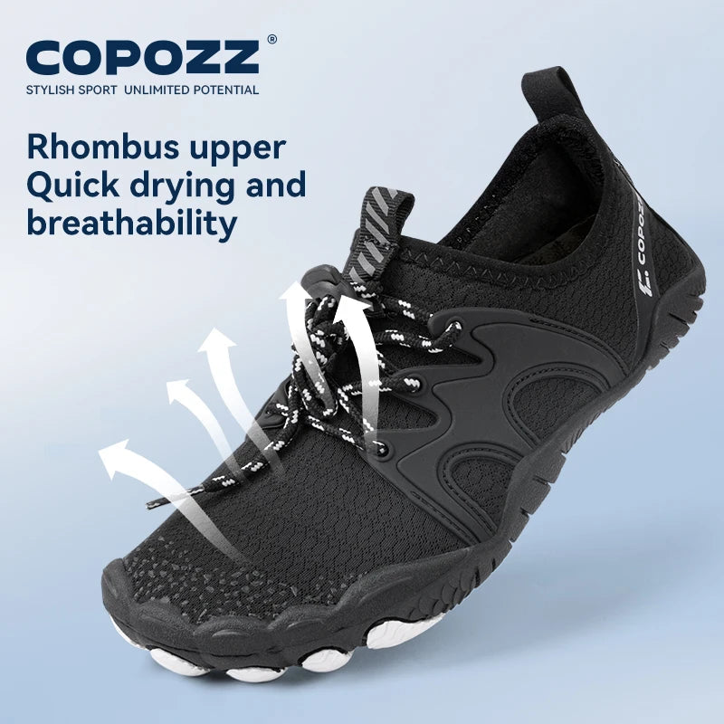COPOZZ Unisex Water Shoes Barefoot Shoes Outdoor Beach Water Sports Upstream Aqua Shoes Sport Running Fitness Non-slip Sneakers