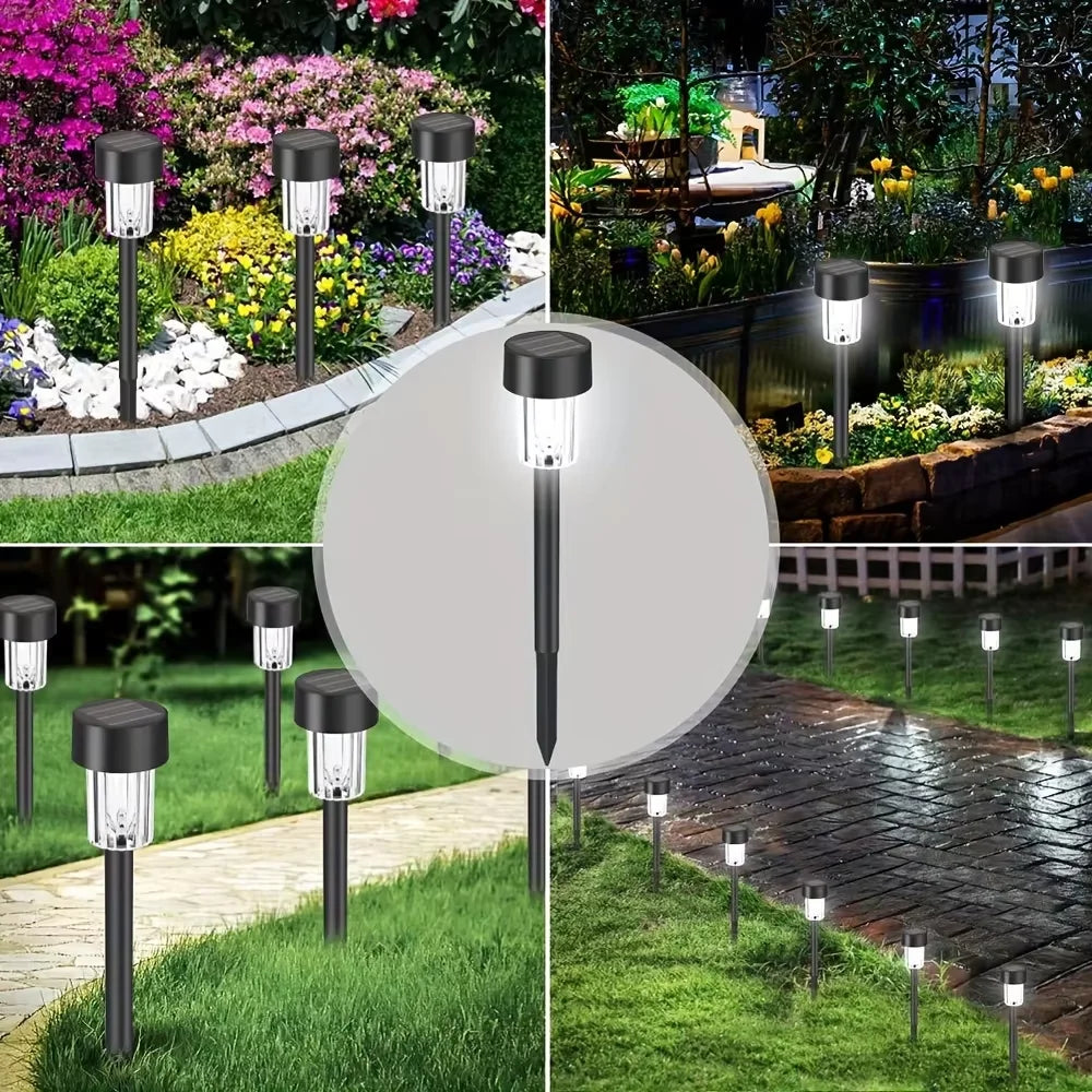 10pcs Solar Garden Light Outdoor Solar Powered Lamp Waterproof Landscape Lantern Lighting for Pathway Yard Lawn Garden Decorati