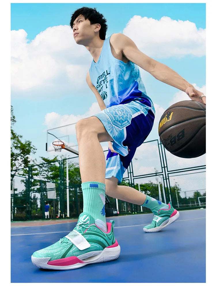 Basketball Sports Shoes with Lightweight and Breathable Air Cushion Strong Men's Jumping Ability Men's Casual Sports Shoes