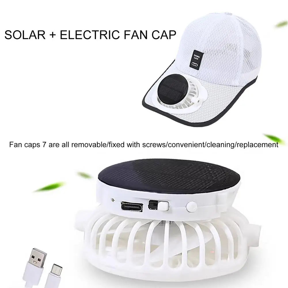 Hat With Solar Powered Fan Baseball Hat Sun Hat Breathable Beach Hat With Cooling Fan UV Protection Solar Powered Fan Hat