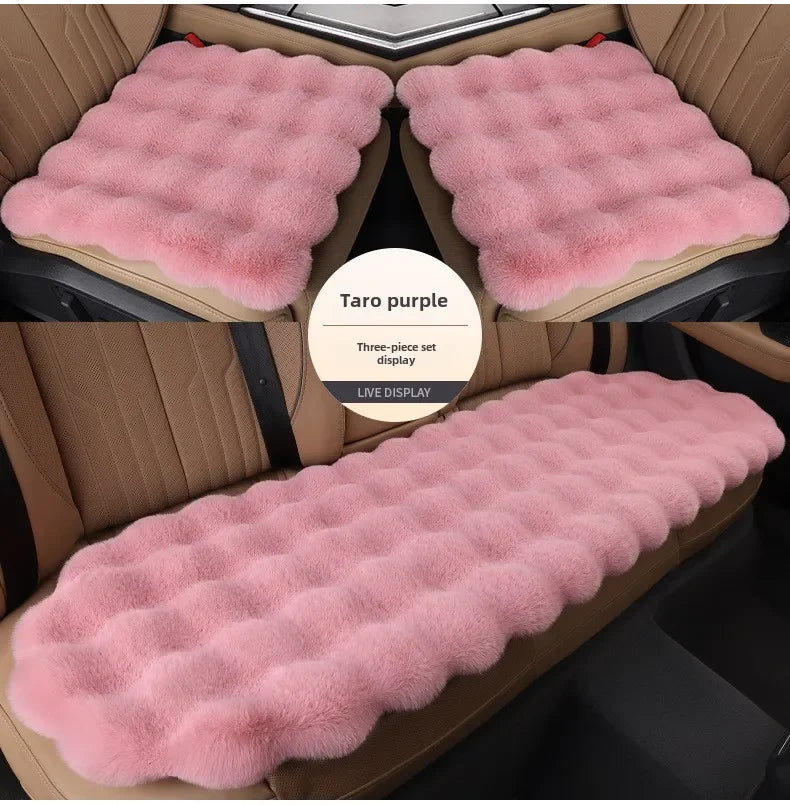 Universal Winter Car Seat Cushion Imitation Rabbit Fur Car Seat Cover Thick Plush Soft and Warm  Plush Car Seat Cushion