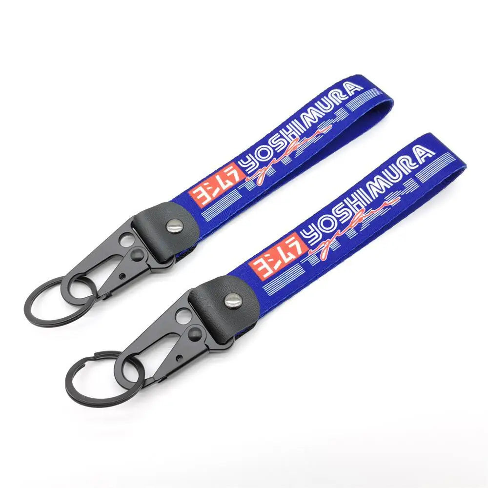 Motorcycle Embroidery Keychain Pendant Yoshimura Culture Tag Eagle BeMak Keyring Nylon Durable Key Chain Fashion Key Ring Holder