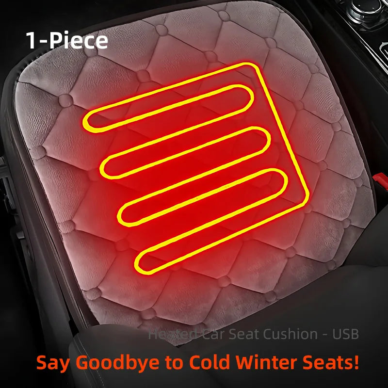 Winter heated seat cushion, sedan automatic power-off speed, thermoelectric heating small square cushion, car USB warm car seat