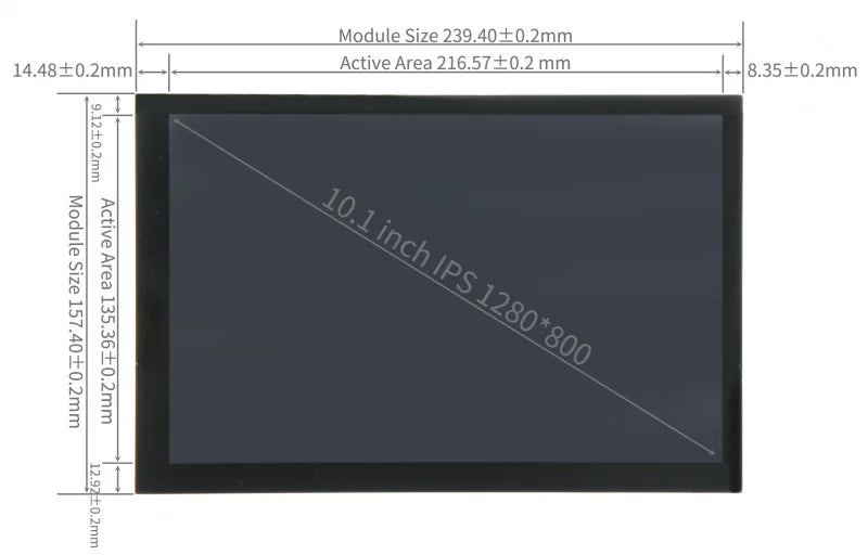 10.1 Inch 1280x800 Touch Screen  IPS LCD  for Computer Monitor for Switch Xbox 360 HDMI-compatible Display for Raspberry Pi